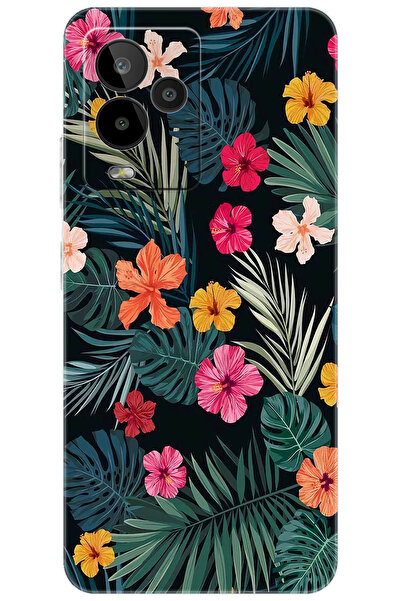 General Mobile GM 24 PRO (G514) Uyumlu Kılıf Desen Baskılı Silikon Çiçekler S...