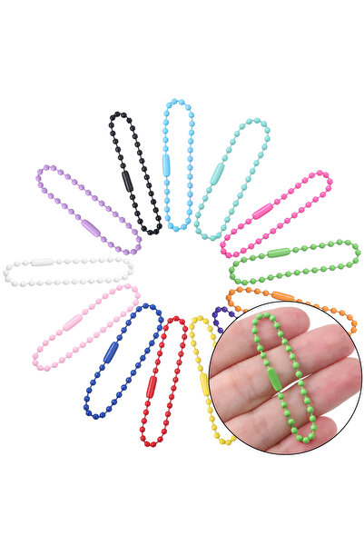 Choice 20 قطعة من سلاسل الخرز الكروية متعددة الاستخدامات 20/40/60/80 قطعة تناسب سلسلة المفاتيح/الدمى/موصلات علامات اليد للصناعات اليدوية