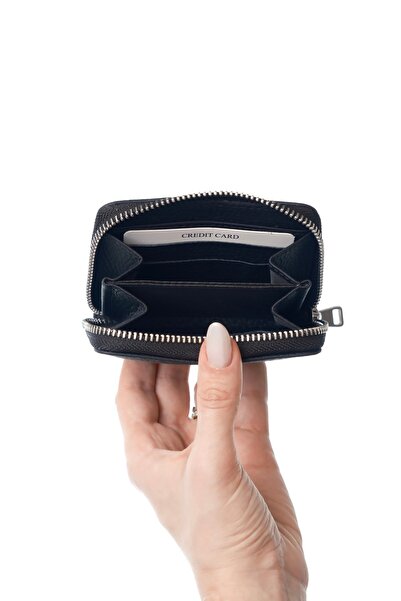 WATCHOFROYAL Lyon Siyah Hakiki Deri Cüzdan Kartlık