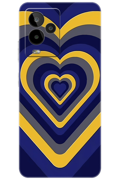 General Mobile GM 24 PRO (G514) Uyumlu Kılıf Desen Baskılı Silikon Sarı Laciv...