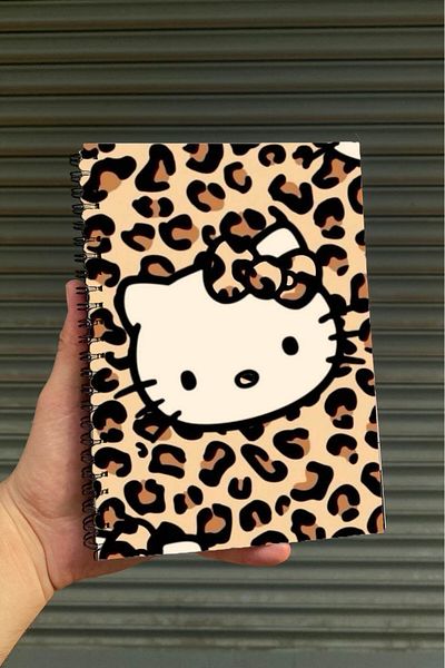 Namgo Caiet A5 cu spirală Hello Kitty Leopard (200 coli)