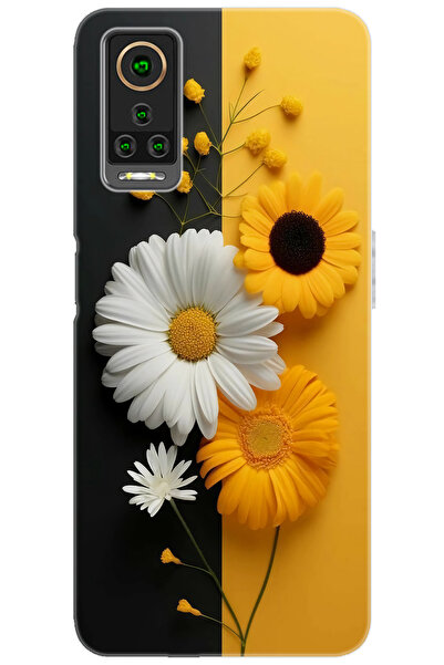 General Mobile GM 22 PRO (G702)Uyumlu Kılıf Desen Baskılı Silikon Papatya Ser...