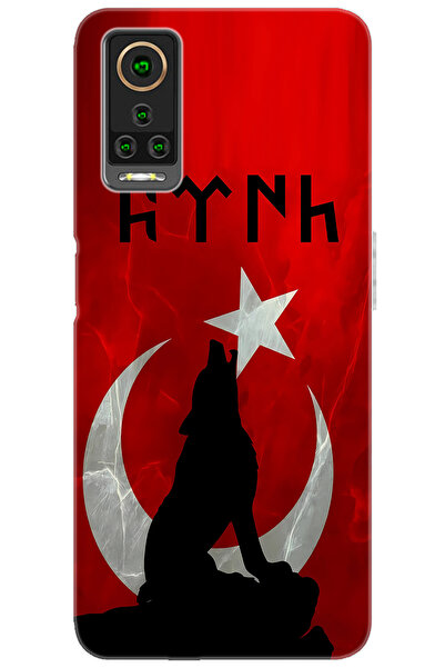 General Mobile GM 22 PRO (G702)Uyumlu Kılıf Desen Baskılı Silikon Kurt ve Gök...