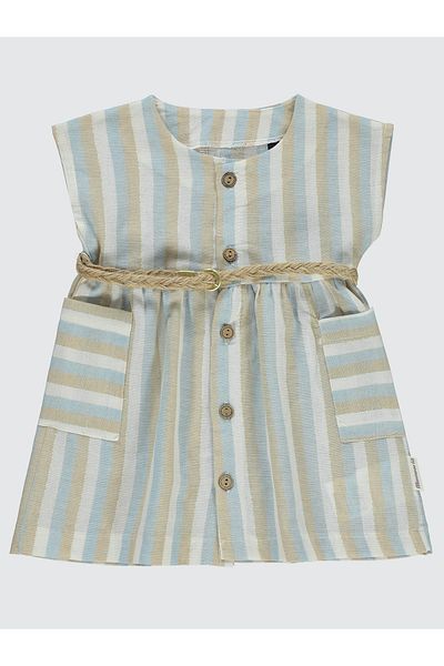 Miniworld Light Blue Baby Girl Dress 6-18 Months