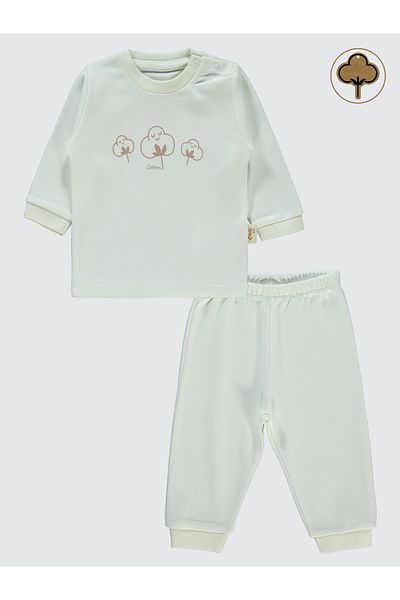 Civil Baby Baby Organic Pajama Set 1-9 Months Ecru
