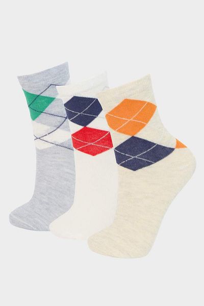 DeFacto New Season Boys' 3-Piece Cotton Long Socks