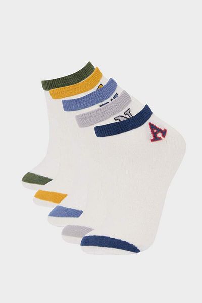 DeFacto New Season Boys' 5-Piece Cotton Booties Socks