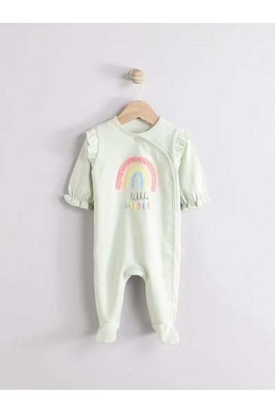 Next Baby 100% Organic Cotton Sage Green Little Sister Themed Sleeping Bag Alye18349