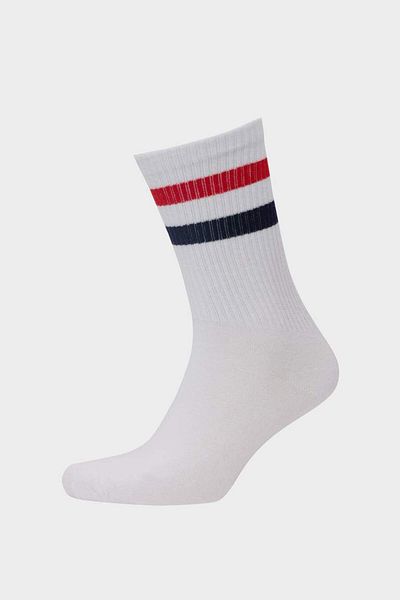DeFacto New Season Men's Comfortable Elastic 3-Piece Cotton Long Socks