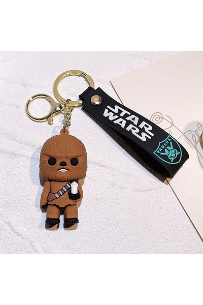 Potdemiel 5 Star Wars Darth Vader Keychain Cute Cartoon Leia Princess Yoda Pendant Key Chains Imperial Stormt.