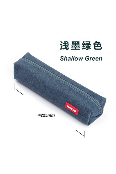 Choice حقيبة أقلام كاواي صغيرة بسحاب بسيط بلون سادة من SeamiArt باللون الأخضر...