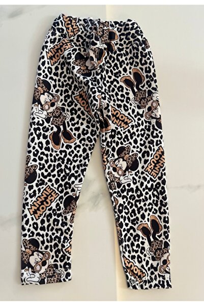 SANTRALBEBE Devojčice Sa leopard dezenom Rebrasto Elastično tajice