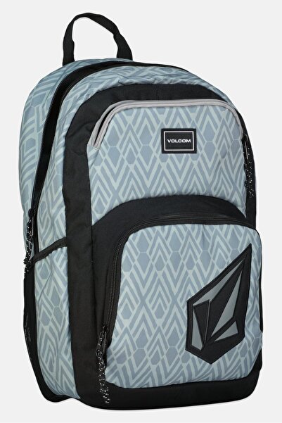 Volcom حقيبة ظهر بشعار العلامة التجارية للرجال 28 طول × 46 ارتفاع × 11 عرض سم، رمادي