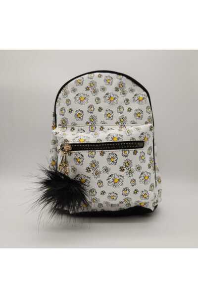 LunovaStyle DaisyPack - Papatya Desenli Şık ve Fonksiyonel Kadın Sırt Çantası