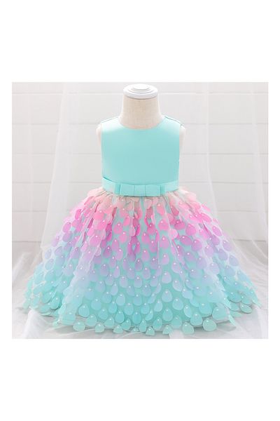 Mark & Mia Mark & Mia Embellished Bow Detailing Party Dress - Pink and Blue