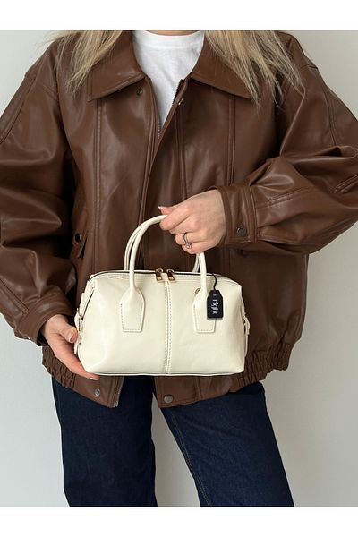 Night Jennie Model Δερμάτινη γυναικεία τσάντα χειρός και ώμου