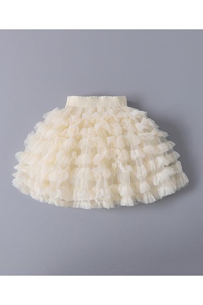 Mark & Mia Mark & Mia Elasticated Waist Frill Skirt - Cream