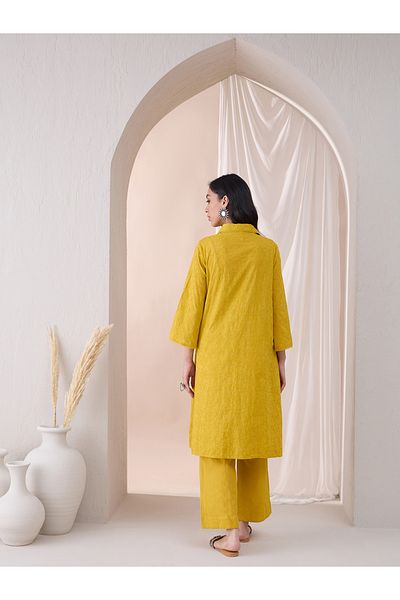 Femmella By Styli Embroidered Tassel Detail Tunic and Straight Pants Co-Ords