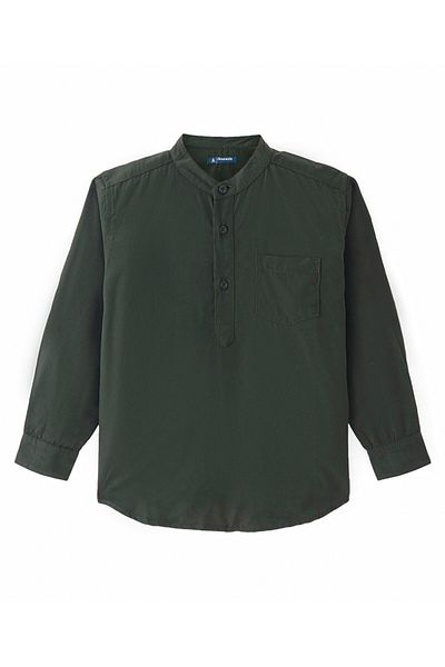 Pine kids قميص كورتا سادة من Pine Kids - أخضر غامق