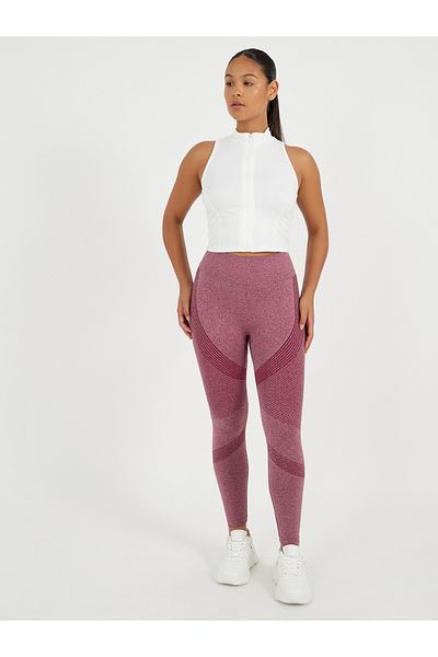 Styli Tonal Jacquard Seamless Leggings
