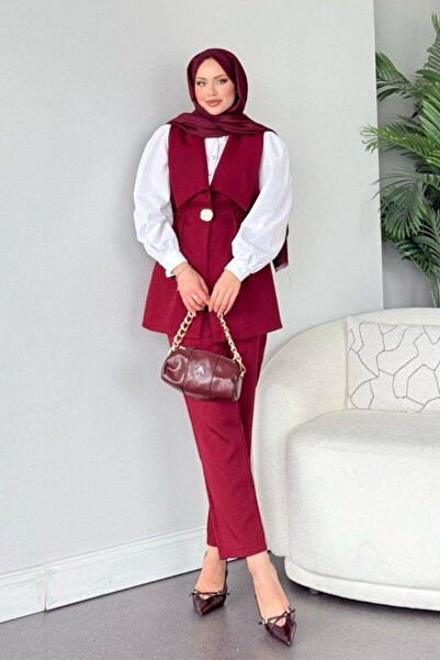 Şulemoda Giyim İlay Takım Bordo