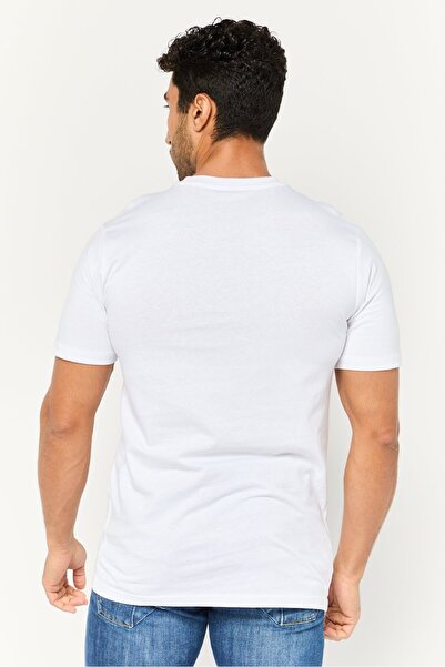 Cavalli Class Men Crew Neck Short Sleeve Brand Logo T-Shirts, White