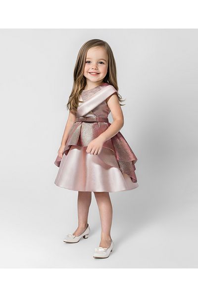 Mark & Mia Mark & Mia Bow Detailing Metallic Effect Party Dress - Pink