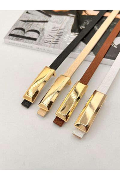 MODAM HİFA 4 bucăți cu cataramă subțire pentru femei, curea pentru pantaloni, curea pentru rochie, curea pentru cămașă, curea pentru haină