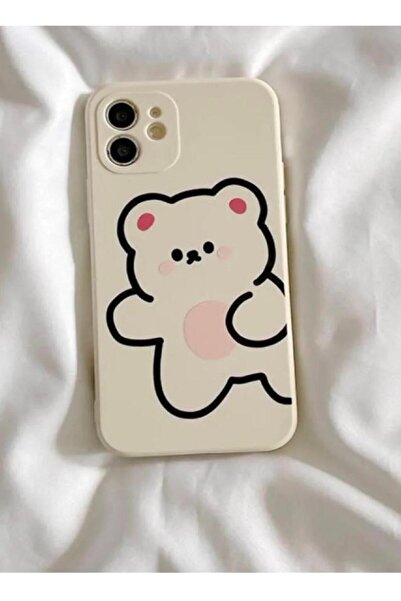 CaseKİdükkan SAMSUNG A05S Uyumlu Sevimli Ayıcık Desenli İçi Kadife Silikon Kılıf