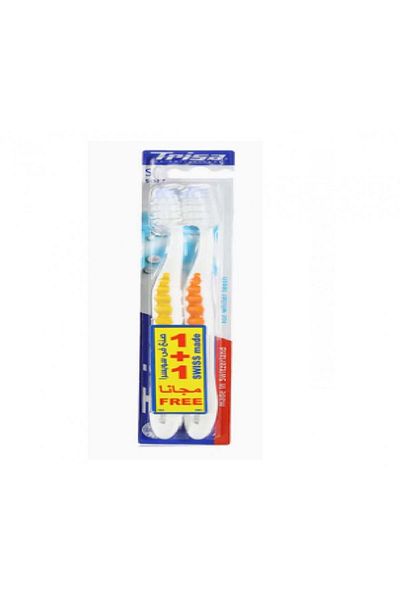 Trisa T.b Pearl White Super Promo--(2PCS) Soft T/b 3883 --- Trisa Toothbrush Soft White
