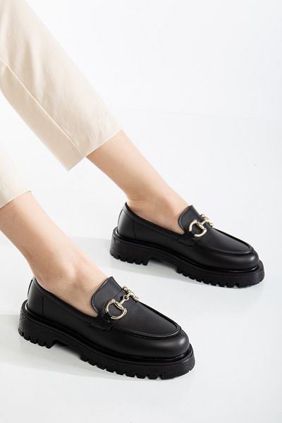 DUMMET Γυναικεία παπούτσια με χοντρή σόλα Loafer Moccasin με ψηλή σόλα