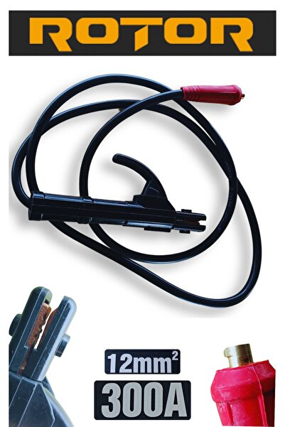 Rotor Kablolu Kaynak Pensesi (ELEKTROD TUTUCU) Kablo Takımı 12 Mm2, 300a, 190 Cm