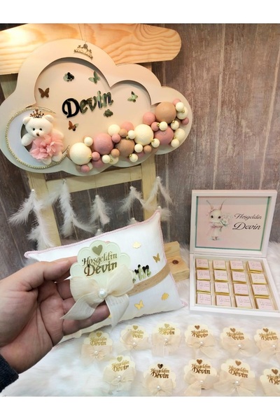 ARMAGAN BEBEK NİKAH ŞEKERİ Bebek Kapı Süsü ,Takı Yastıgı,Bebek Magneti (10ade...