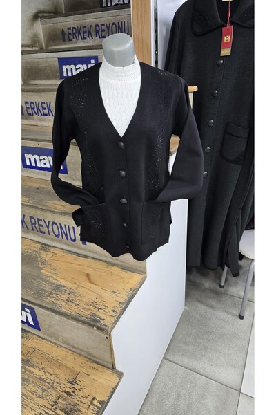 orsim ORSİM TİRKO ANNE ÇELİK ÖRGU HİRKA DÜĞMELİ İKİ CEPLİ GÜZEL KALİTE