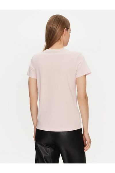 Guess Tricou cu logo brodat pentru femei JEANS roz
