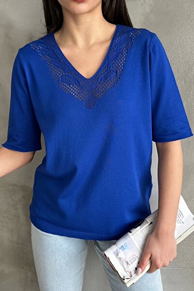 Bİ.GİYSEN حذاء نسائي من الليكرا المرسيريزد البارد مع رقبة على شكل حرف V باللو...