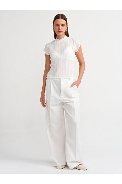 Dilvin 10518 DİLVİN ΔΙΑΦΑΝΗΣ ΠΛΕΚΤΗ ΜΠΛΟΥΖΑ ΜΕ ΨΗΛΟ ΓΙΑΚΑ ΚΑΙ ΤΥΠΟΥΛΕΣ ΛΕΠΤΟΜ...