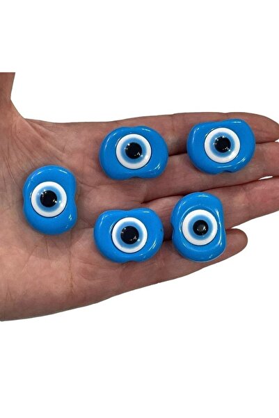 Rosso Levanto 8 τεμάχια μπλε πλαστικές χάντρες Danagöz 2,5 εκ. Μεγάλο Μέγεθος.