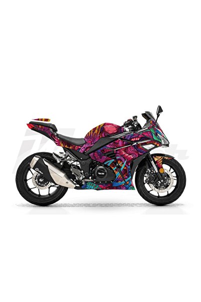 Motiker RKS R250 Hyper Beast Sticker Etiket Kaplama Modeli Pembe Mor Mavi