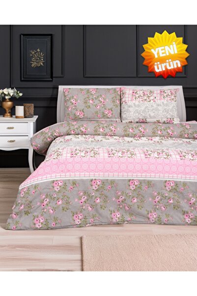 Sares Home Set navlaka za poplun sa ružičastim cvetnim uzorkom, dupla veličin...