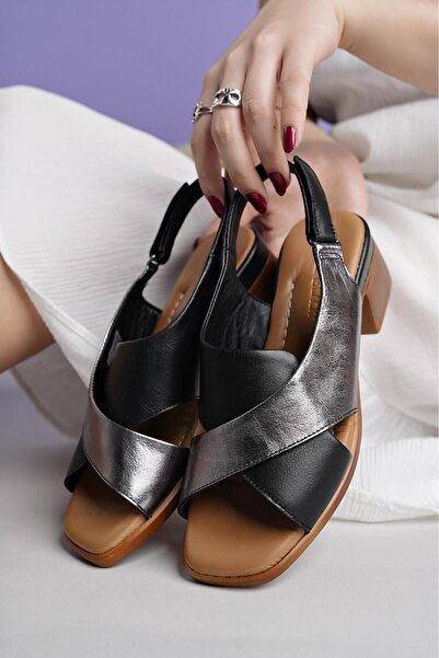 Castle Black 45208 Sandale confortabile pentru femei, din piele naturală, cu ...