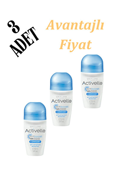 Oriflame Activelle Comfort Anti perspirant Roll on 3 Adet 33139