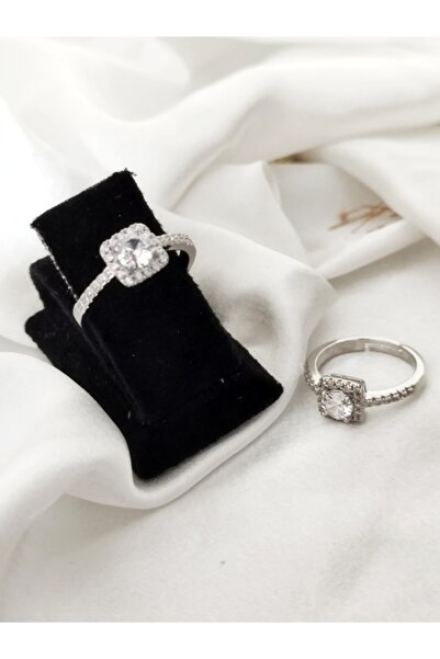 LADYBİRDAKSESUAR Küçük Boy Kare Model Ayarlanabilir zirkon Taşlı kenarları de...