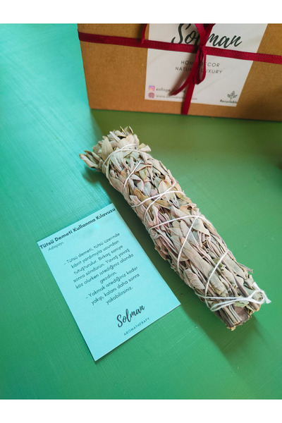 SillageCandle Organik Adaçayı Tütsü Demeti Meditasyon Ve Pozitif Alan Için Ka...