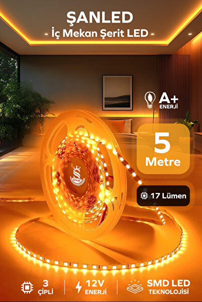 ŞANLED 3 Çipli Iç Mekan Şerit Led Tüm Mekanlar-(trafosuz) 5,10,20,30,40,50,100m