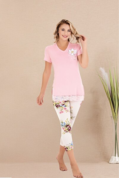 Viselya Σετ πιτζάμες Κάπρι με λουλούδια