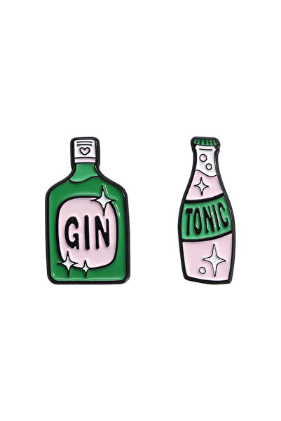 Choice دبابيس مطلية بالمينا على شكل زجاجة نبيذ TUTZ253، دبابيس مخصصة من GIN T...