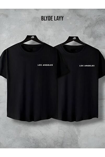BLYDE LAYY Σετ μπλουζάκι με στάμπα Λος Άντζελες 2 τεμ