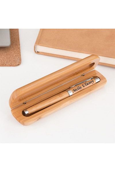 Hediye Vakti Pen Set with Bamboo Box Special for Laboratories