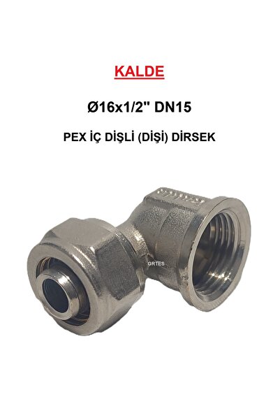 KALDE Ø16x1/2" Pex İç Dişli (Dişi) Dirsek (Mobil Sistem Boru Bağlantı Parçası)